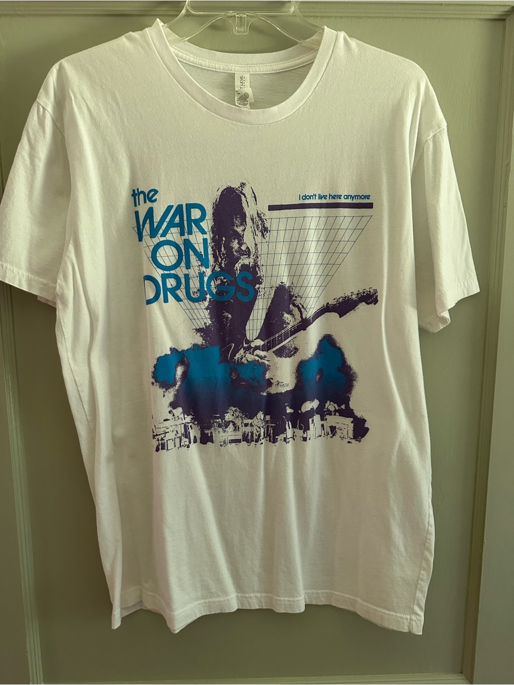 The War On Drugs Graphic White Tee - Blue/Purple Print